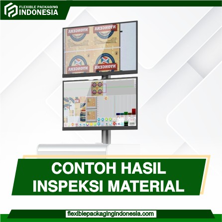 hasil inspeksi material pada monitor